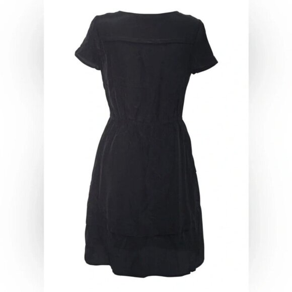 Marc Jacobs Black Silk Slip Mini Dress Lace Trim - Picture 4 of 6